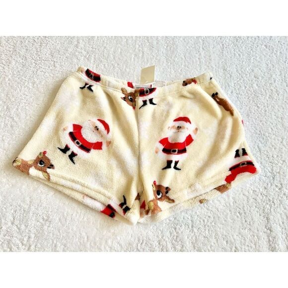 Rudolph the red nose reindeer fuzzy sleep shorts size small - Picture 1 of 4